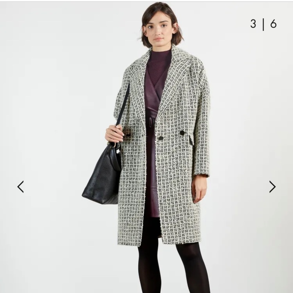 Brand new with tags. Orig $575 Ted Baker Textured Cocoon Coat. - Picture 3 of 6